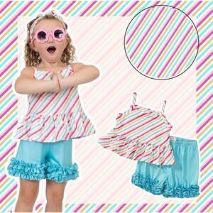 Pete & Lucy simply‎ Stripe Short Set size 6-12months
